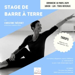 Stage de Barre à terre Stage de Barre à terre